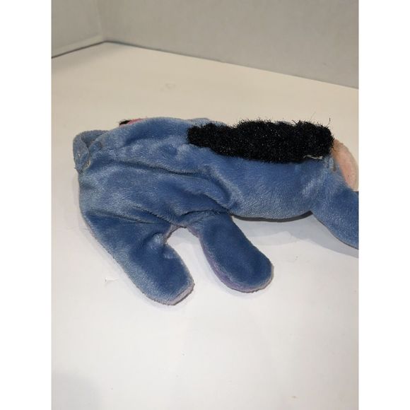 Eeyore Bean Bag Plush 8" Stuffed Animal Mattel Disney Blue Hook And Loop Tail - Picture 3 of 4
